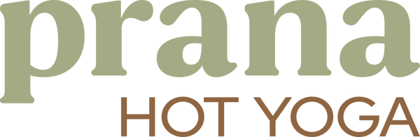 PRANA Hot Yoga logo green and brown